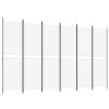 6-Panel Room Divider White 118.1"x70.9" Fabric