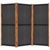 3-Panel Room Divider Black 82.7"x70.9"