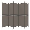 5-Panel Room Divider Anthracite 98.4"x78.7" Fabric