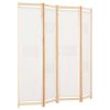 4-Panel Room Divider Cream 62.9"x66.9"x1.6" Fabric