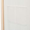 4-Panel Room Divider Cream 62.9"x66.9"x1.6" Fabric