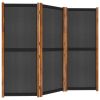 3-Panel Room Divider Black 82.7"x70.9"