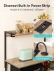 6-Tier Kitchen Storage Rack, Coffee Bar with Storage Basket, Microwave Oven Stand with 6 S-Hooks