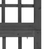 3-Panel Room Divider/Trellis Solid Fir Wood Black 47.6"x70.9"
