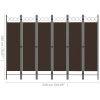 6-Panel Room Divider Brown 94.5"x70.9"
