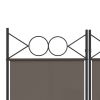 6-Panel Room Divider Anthracite 94.5"x86.6" Fabric