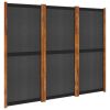 3-Panel Room Divider Black 82.7"x70.9"