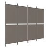 4-Panel Room Divider Anthracite 78.7"x70.9" Fabric