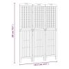 3-Panel Room Divider 47.8"x0.8"x70.9" Solid Wood Acacia