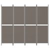 4-Panel Room Divider Anthracite 78.7"x70.9" Fabric