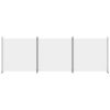 3-Panel Room Divider White 206.7"x70.9" Fabric