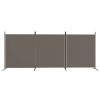 3-Panel Room Divider Anthracite 206.7"x70.9" Fabric