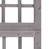 3-Panel Room Divider/Trellis Solid Fir Wood Gray 47.6"x70.9"