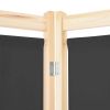 3-Panel Room Divider Gray 47.2"x66.9"x1.6" Fabric