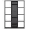 Room Divider/Book Cabinet High Gloss Gray 39.4"x9.4"x55.1" Engineered Wood