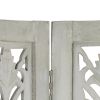 Hand Carved 5-Panel Room Divider Gray 78.7"x65" Solid Mango Wood