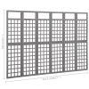6-Panel Room Divider/Trellis Solid Fir Wood Gray 95.5"x70.9"