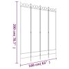 4-Panel Room Divider Black 63"x78.7" Fabric