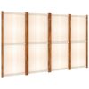 4-Panel Room Divider Cream White 110.2"x70.9"