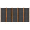 5-Panel Room Divider Black 137.8"x70.9"