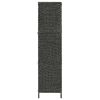5-Panel Room Divider Black 76"x63" Water Hyacinth