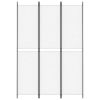 3-Panel Room Divider White 59.1"x86.6" Fabric