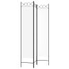 3-Panel Room Divider White 47.2"x78.7" Fabric