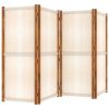4-Panel Room Divider Cream White 110.2"x70.9"