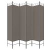 6-Panel Room Divider Anthracite 94.5"x86.6" Fabric
