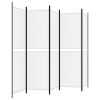 5-Panel Room Divider White 98.4"x70.9" Fabric