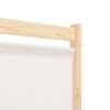 4-Panel Room Divider Cream 62.9"x66.9"x1.6" Fabric