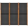 3-Panel Room Divider Black 82.7"x70.9"
