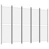 5-Panel Room Divider White 98.4"x70.9" Fabric