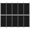 5-Panel Room Divider Black 98.4"x86.6" Fabric