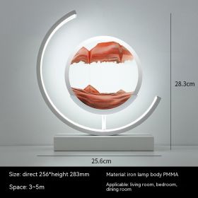 Chinese Style Decorative Glass Hourglass Table Lamp (Option: Red Leaf Inscription PoemWhith-Remote control switch-US)