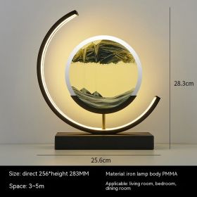 Chinese Style Decorative Glass Hourglass Table Lamp (Option: Golden Wind and Jade Dew Black-Remote control switch-US)