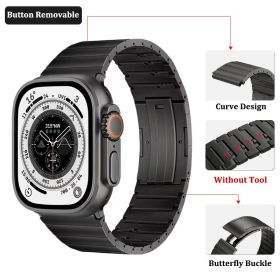 Strap One Bead Bamboo Joint Titanium Band (Option: Gray-38to40to41mm)