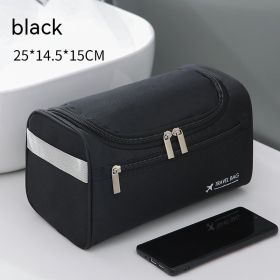 Large Capacity Men's Portable Waterproof Cosmetic Bag (Option: Oxford Cloth Black)