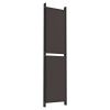 5-Panel Room Divider Brown 98.4"x78.7" Fabric