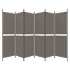 6-Panel Room Divider Anthracite 118.1"x78.7" Fabric