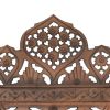 Hand carved 5-Panel Room Divider Brown 78.7"x65" Solid Mango Wood