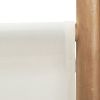 Folding 5-Panel Room Divider 78.7" Bamboo and Canvas