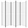 5-Panel Room Divider White 98.4"x78.7" Fabric