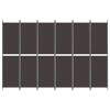 6-Panel Room Divider Brown 118.1"x78.7" Fabric