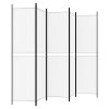 5-Panel Room Divider White 98.4"x78.7" Fabric