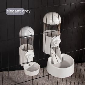 Dogs And Cats Hanging Automatic Feeding Water Device (Option: Gray Feeding Drinking Water)