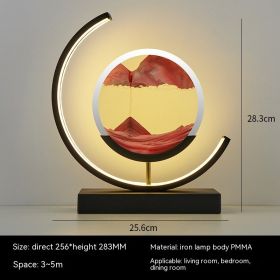 Chinese Style Decorative Glass Hourglass Table Lamp (Option: Red Luan Tianxi Black-Remote control switch-UK)
