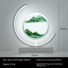 Chinese Style Decorative Glass Hourglass Table Lamp (Option: Verdant and dripping white-Remote control switch-UK)