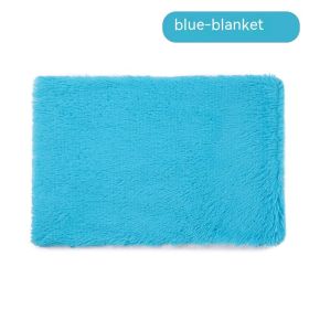 Pet Blanket Dog Bed Cat Winter Thermal Blanket (Option: Blue Blanket-XL)