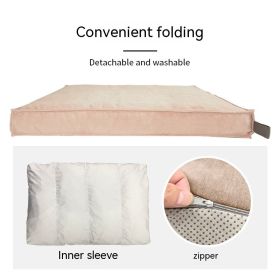 Small And Medium-sized Dogs Bed Removable And Washable Border Shepherd Kennel Four Seasons Universal Sleeping Sofa Pet (Option: L-Light pink wash)